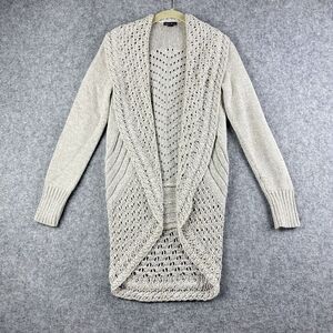 Eddie Bauer Open Knit Cardigan Sweater Womens S Crochet Cottage Preppy Corpcore*